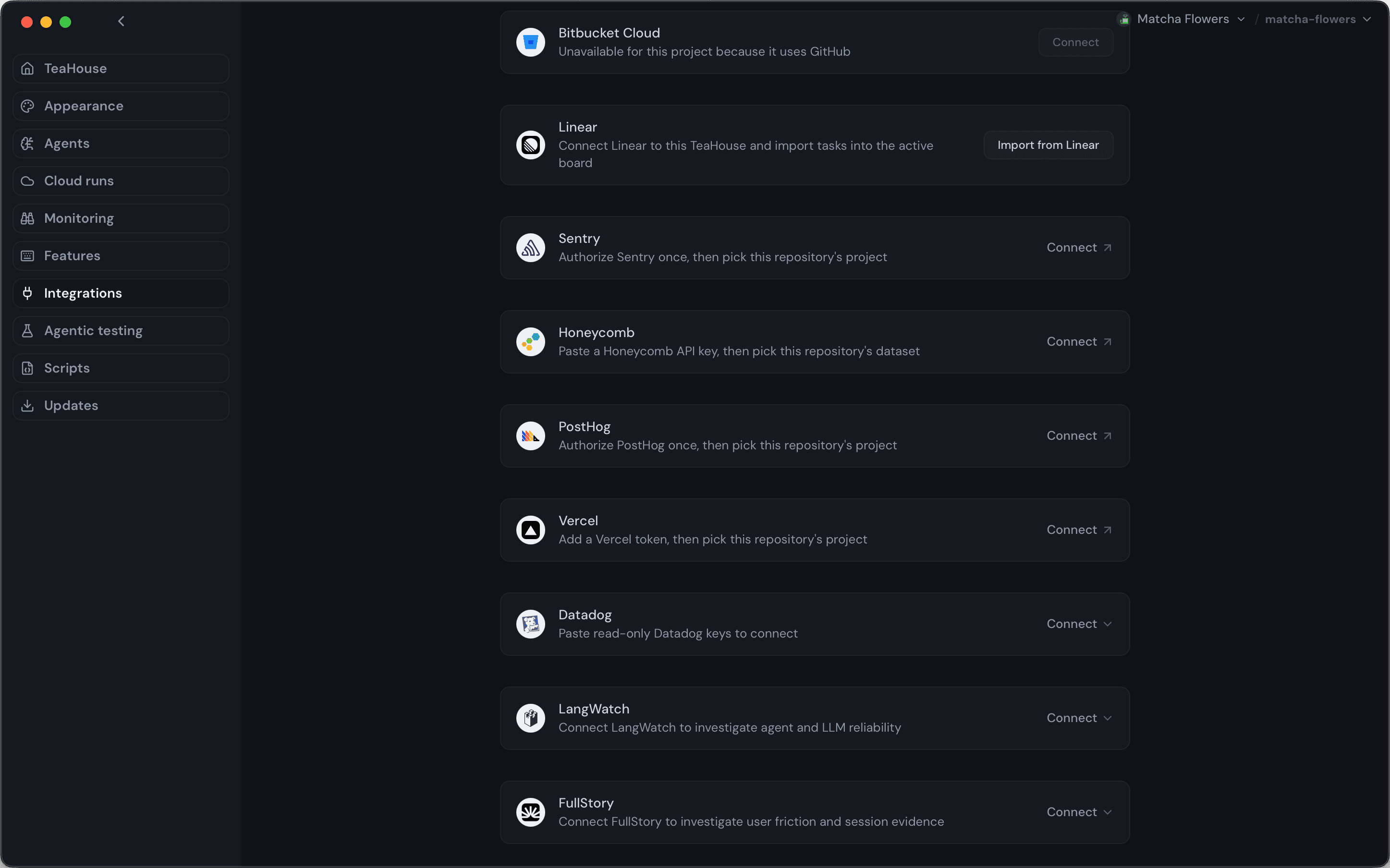 Monitoring / signals · providers connected
